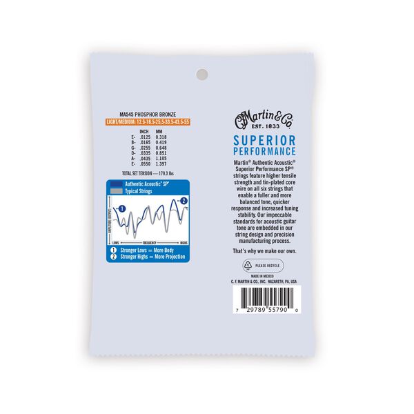 Authentic Acoustic SP® Guitar Strings Phosphor Bronze image number 1